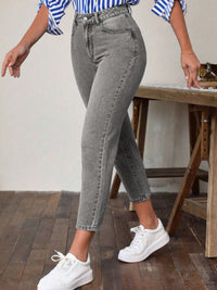 Thumbnail for High Waist Jeans with Pockets