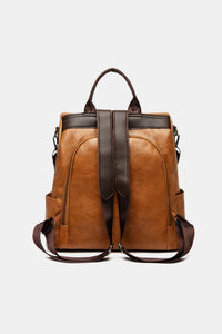 Thumbnail for PU Leather Large Backpack Bag