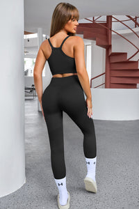 Thumbnail for Tank Cropped Active Top and Pants Set