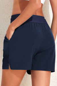 Thumbnail for Drawstring Swim Shorts with Pockets