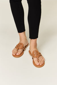 Thumbnail for Forever Link Cutout PU Leather Open Toe Sandals