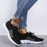 Thumbnail for Breathable Mesh Lace Up Sneakers