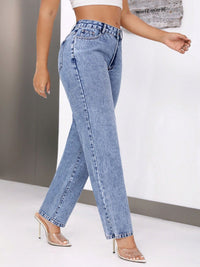 Thumbnail for Mid-Rise Waist Jeans with Pockets