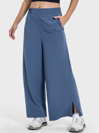 Thumbnail for Slit Wide Leg Active Pants