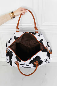 Thumbnail for Animal Print Plush Weekender Bag