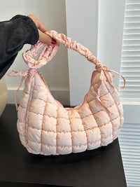 Thumbnail for Bubble Texture Ruched Strap Quilted Shoulder Bag