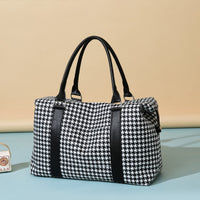 Thumbnail for Houndstooth Canvas Travel Bag