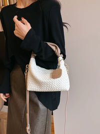 Thumbnail for PU Leather Woven Crossbody Bag