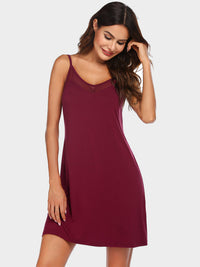 Thumbnail for Scoop Neck Spaghetti Strap Lounge Dress