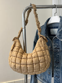 Thumbnail for Bubble Texture Ruched Strap Quilted Shoulder Bag