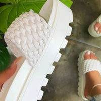 Thumbnail for PU Leather Open Toe Platform Sandals