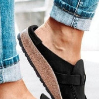 Thumbnail for Round Toe Low Heel Buckle Sneakers