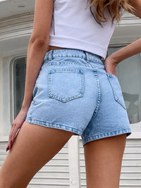 Thumbnail for Denim Shorts with Pockets