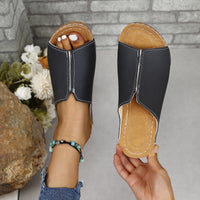 Thumbnail for PU Leather Open Toe Sandals