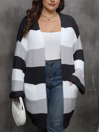 Thumbnail for Plus Size Open Front Long Sleeve Cardigan