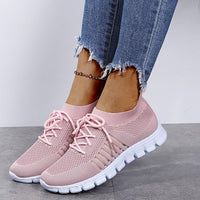 Thumbnail for Breathable Mesh Lace Up Sneakers