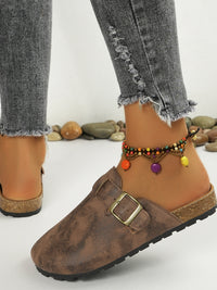 Thumbnail for Round Toe Buckle Slip-Ons