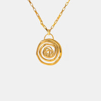 Thumbnail for 18K Gold-Plated Stainless Steel Spiral Pendant Necklace
