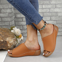 Thumbnail for PU Leather Open Toe Sandals