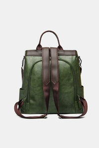 Thumbnail for PU Leather Large Backpack Bag