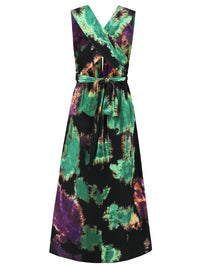 Thumbnail for Tied Tie-Dye Sleeveless Dress