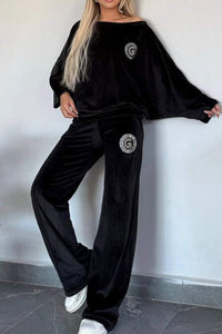 Thumbnail for Full Size Boat Neck Long Sleeve Top and Pants Set