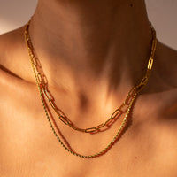 Thumbnail for 18K Gold-Plated Double Layered Necklace