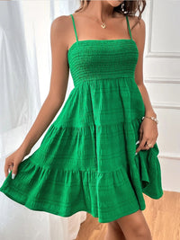 Thumbnail for Smocked Square Neck Mini Cami Dress