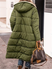 Thumbnail for Plus Size Zip Up Sherpa Hooded Coat