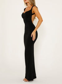 Thumbnail for Backless Wide Strap Maxi Dress