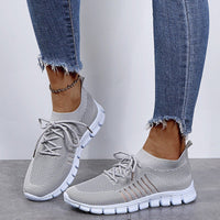 Thumbnail for Breathable Mesh Lace Up Sneakers