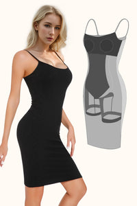 Thumbnail for Basic Bae Full Size Built-In Shapewear Scoop Neck Sleeveless Dress