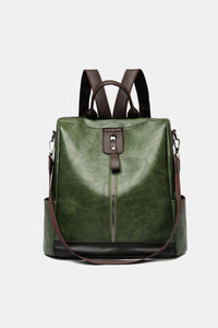 Thumbnail for PU Leather Large Backpack Bag