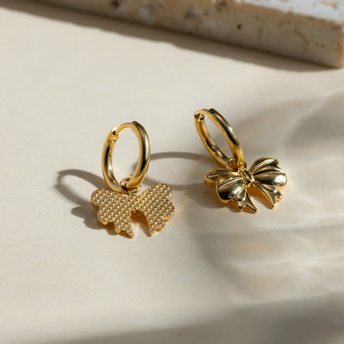 18K Gold-Plated Bow Earrings