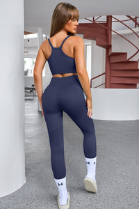 Thumbnail for Tank Cropped Active Top and Pants Set