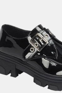 Thumbnail for Forever Link Buckled Platform Lug Sole Loafers