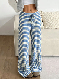 Thumbnail for Tied Striped Wide Leg Pants