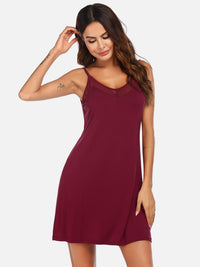 Thumbnail for Scoop Neck Spaghetti Strap Lounge Dress