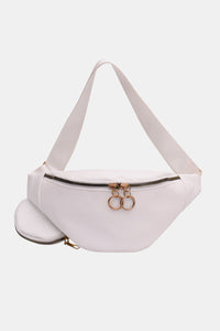 Thumbnail for PU Leather Sling Bag with Small Purse