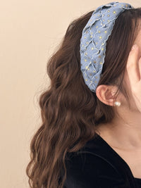 Thumbnail for Star Braided Wide Denim Headband