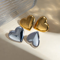 Thumbnail for Stainless Steel Heart Stud Earrings