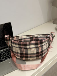 Thumbnail for Plaid Adjustable Strap Crossbody Bag