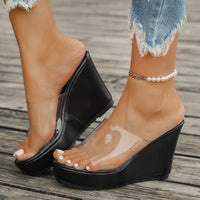 Thumbnail for Open Toe Wedge Sandals