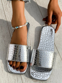 Thumbnail for PU Leather Open Toe Sandals