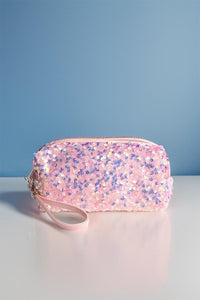 Thumbnail for Zenana Colorful Shine Cosmetic Sequin Design Bag
