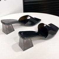 Thumbnail for Open Toe Block Heel Sandals