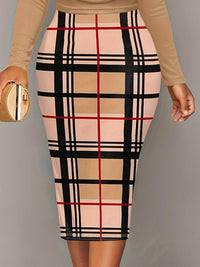 Thumbnail for Plus Size Plaid Long Sleeve Mini Dress