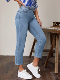 Thumbnail for High Waist Jeans with Pockets