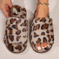 Thumbnail for Leopard Open Toe Slippers