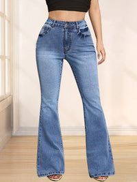 Thumbnail for Bow Back Flare Jeans